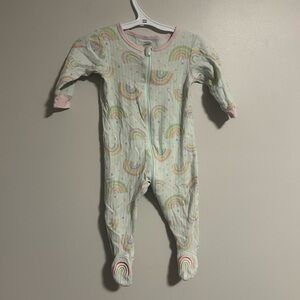 George 6/12m Rainbow Print zip up ribbed sleeper